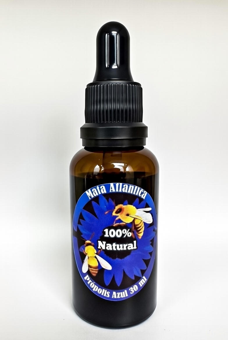 Extrato de Própolis Azul 100% Natural da Mata Atlântica do Paraná - Frasco 30ml